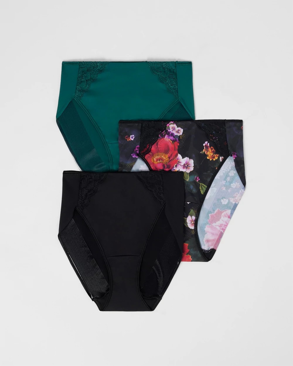 HighLeg Brief Panty with Lace 3 Pack Soma